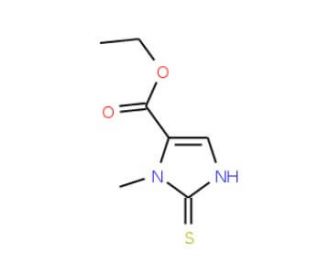 Ethyl 1-methyl-2-thio-1H-imidazole-5-carboxylate - chemical structure image