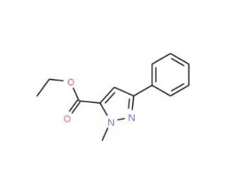 Ethyl 1-methyl-3-phenyl-1H-pyrazole-5-carboxylate (CAS 10250-63-2) - chemical structure image