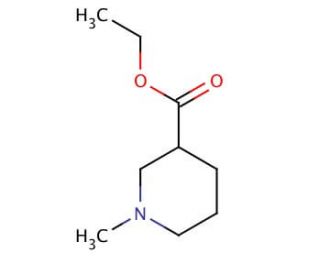 Ethyl 1-methyl-3-piperidinecarboxylate (CAS 5166-67-6) - chemical structure image