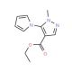 Ethyl 1-methyl-5-(1H-pyrrol-1-yl)-1H-pyrazole-4-carboxylate (CAS 175137-01-6) - chemical structure image