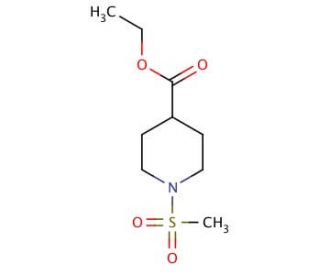 Ethyl 1-(methylsulfonyl)-4-piperidine carboxylate (CAS 217487-18-8) - chemical structure image