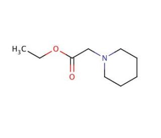 Ethyl 1-piperidineacetate (CAS 23853-10-3) - chemical structure image
