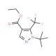 Ethyl 1-(tert-butyl)-5-(trifluoromethyl)-1H-pyrazole-4-carboxylate (CAS 852691-03-3) - chemical structure image