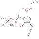 Ethyl (1R*,2R*,3R*,4R*)-4-azido-2-(tert-butoxycarbonylamino)-3-hydroxycyclopentane-carboxylate (CAS 959745-80-3) - chemical s