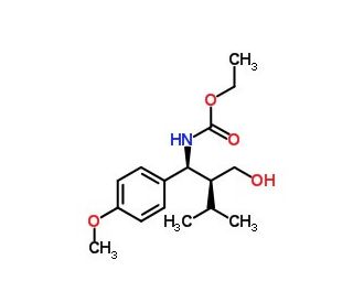 Ethyl (1S,2S)-2-(hydroxymethyl)-1-(4-methoxyphenyl)-3-methylbutylcarbamate - chemical structure image