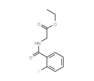 Ethyl 2-[(2-fluorobenzoyl)amino]acetate (CAS 304657-05-4) - chemical structure image
