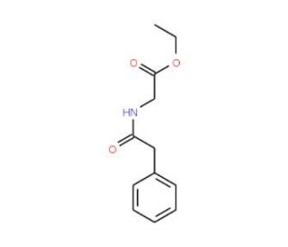 Ethyl 2-[(2-phenylacetyl)amino]acetate (CAS 4838-35-1) - chemical structure image