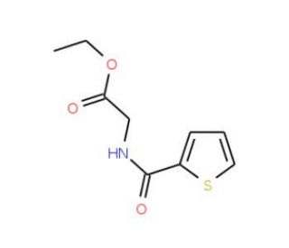 Ethyl 2-[(2-thienylcarbonyl)amino]acetate (CAS 39978-25-1) - chemical structure image