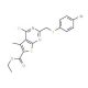 ethyl 2-{[(4-bromophenyl)thio]methyl}-4-chloro-5-methylthieno[2,3-d]pyrimidine-6-carboxylate - chemical structure image