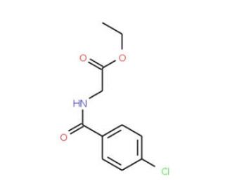 Ethyl 2-[(4-chlorobenzoyl)amino]acetate (CAS 39735-52-9) - chemical structure image