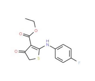 ethyl 2-[(4-fluorophenyl)amino]-4-oxo-4,5-dihydrothiophene-3-carboxylate - chemical structure image