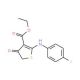 ethyl 2-[(4-fluorophenyl)amino]-4-oxo-4,5-dihydrothiophene-3-carboxylate - chemical structure image