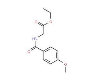 Ethyl 2-[(4-methoxybenzoyl)amino]acetate (CAS 51220-57-6) - chemical structure image