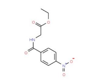 Ethyl 2-[(4-nitrobenzoyl)amino]acetate (CAS 7512-77-8) - chemical structure image