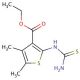 ethyl 2-[(aminocarbonothioyl)amino]-4,5-dimethylthiophene-3-carboxylate - chemical structure image