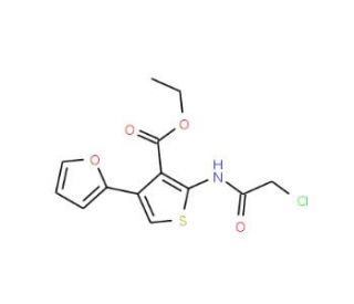 ethyl 2-[(chloroacetyl)amino]-4-(2-furyl)thiophene-3-carboxylate (CAS 356568-72-4) - chemical structure image