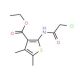 Ethyl 2-[(chloroacetyl)amino]-4,5-dimethylthiophene-3-carboxylate (CAS 60442-34-4) - chemical structure image