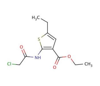 Ethyl 2-[(chloroacetyl)amino]-5-ethylthiophene-3-carboxylate - chemical structure image