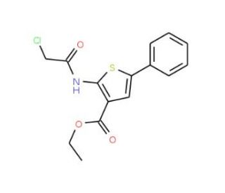 Ethyl 2-[(chloroacetyl)amino]-5-phenylthiophene-3-carboxylate - chemical structure image