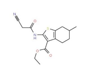 Ethyl 2-[(cyanoacetyl)amino]-6-methyl-4,5,6,7-tetrahydro-1-benzothiophene-3-carboxylate - chemical structure image