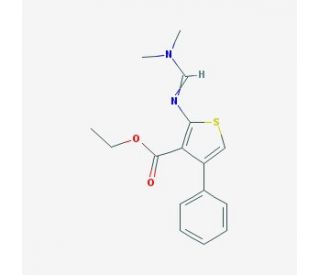 ethyl 2-[[(dimethylamino)methylidene]amino]-4-phenylthiophene-3-carboxylate - chemical structure image