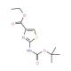 Ethyl 2-[(tert-butoxycarbonyl)amino]-1,3-thiazole-4-carboxylate (CAS 302964-01-8) - chemical structure image