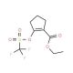 Ethyl 2-{[(trifluoromethyl)sulphonyl]oxy}cyclopent-1-ene-1-carboxylate (CAS 122539-74-6) - chemical structure image