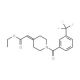 Ethyl 2-{1-[3-(trifluoromethyl)benzoyl]-4-piperidinylidene}acetate - chemical structure image