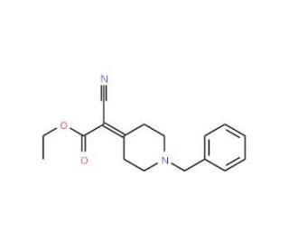 Ethyl 2-(1-benzyl-4-piperidinylidene)-2-cyanoacetate (CAS 1463-52-1) - chemical structure image