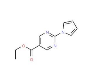 Ethyl 2-(1H-pyrrol-1-yl)-5-pyrimidine carboxylate - chemical structure image