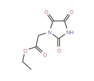 Ethyl 2-(2,4,5-trioxo-1-imidazolidinyl)acetate (CAS 89694-35-9) - chemical structure image