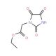 Ethyl 2-(2,4,5-trioxo-1-imidazolidinyl)acetate (CAS 89694-35-9) - chemical structure image