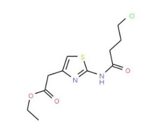 ethyl 2-[2-(4-chlorobutanamido)-1,3-thiazol-4-yl]acetate - chemical structure image