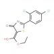 Ethyl 2-(2,4-dichlorophenyl)-4-hydroxythiazole-5-carboxylate (CAS 262856-01-9) - chemical structure image