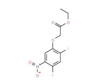 Ethyl 2-(2,4-difluoro-5-nitrophenoxy)acetate - chemical structure image