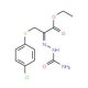 Ethyl 2-[2-(aminocarbonyl)hydrazono]-3-[(4-chlorophenyl)sulfanyl]propanoate - chemical structure image