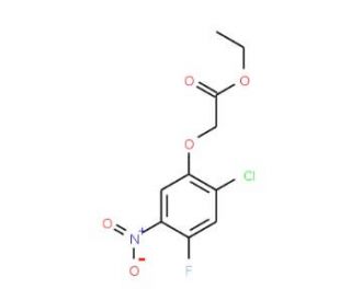 Ethyl 2-(2-chloro-4-fluoro-5-nitrophenoxy)acetate (CAS 439094-94-7) - chemical structure image