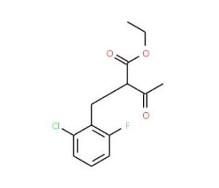 Ethyl 2-(2-chloro-6-fluorobenzyl)-3-oxobutanoate - chemical structure image