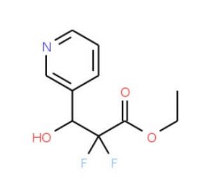 Ethyl 2,2-Difluoro-3-hydroxy-(3-pyridinyl)propanoate (CAS 887355-01-3) - chemical structure image