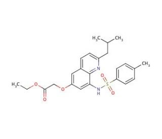 Ethyl 2-(2-Isobutyl-6-quinolyloxy-8-p-toluenesulfonamido)acetate (CAS 316124-91-1) - chemical structure image