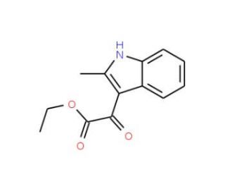 ethyl 2-(2-methyl-1H-indol-3-yl)-2-oxoacetate (CAS 6628-34-8) - chemical structure image