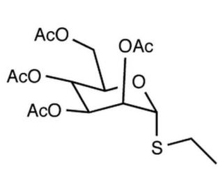 Ethyl 2,3,4,6-Tetra-O-acetyl-&alpha;-D-thiomannopyranoside (CAS 79389-52-9) - chemical structure image