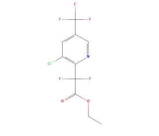 Ethyl 2-[3-chloro-5-(trifluoromethyl)pyridin-2-yl]-2,2-difluoroacetate (CAS 1431842-79-3) - chemical structure image