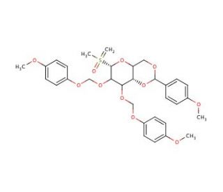 Ethyl 2,3-Di-O-(4-Methoxybenzy)-4,6-(4-methoxybenzylidene)- &beta;-D-thiogalactopyranoside S-Oxide - chemical structure image