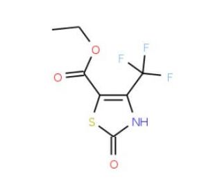 Ethyl 2,3-dihydro-2-oxo-4-(trifluoromethyl)-1,3-thiazole-5-carboxylate (CAS 72850-53-4) - chemical structure image
