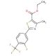 Ethyl 2-[3-fluoro-4-(trifluoromethyl)phenyl]-4-methyl-1,3-thiazole-5-carboxylate (CAS 317319-21-4) - chemical structure image