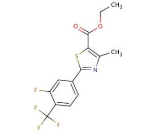 Ethyl 2-[3-Fluoro-(trifluoromethyl)phenyl]-4-methyl-thiazole-5-carboxylate (CAS 317319-21-4) - chemical structure image