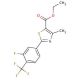 Ethyl 2-[3-Fluoro-(trifluoromethyl)phenyl]-4-methyl-thiazole-5-carboxylate (CAS 317319-21-4) - chemical structure image