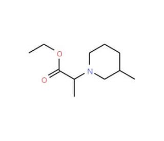 Ethyl 2-(3-methylpiperidin-1-yl)propanoate - chemical structure image