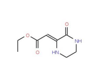 Ethyl 2-(3-oxo-2-piperazinylidene)acetate (CAS 774-89-0) - chemical structure image
